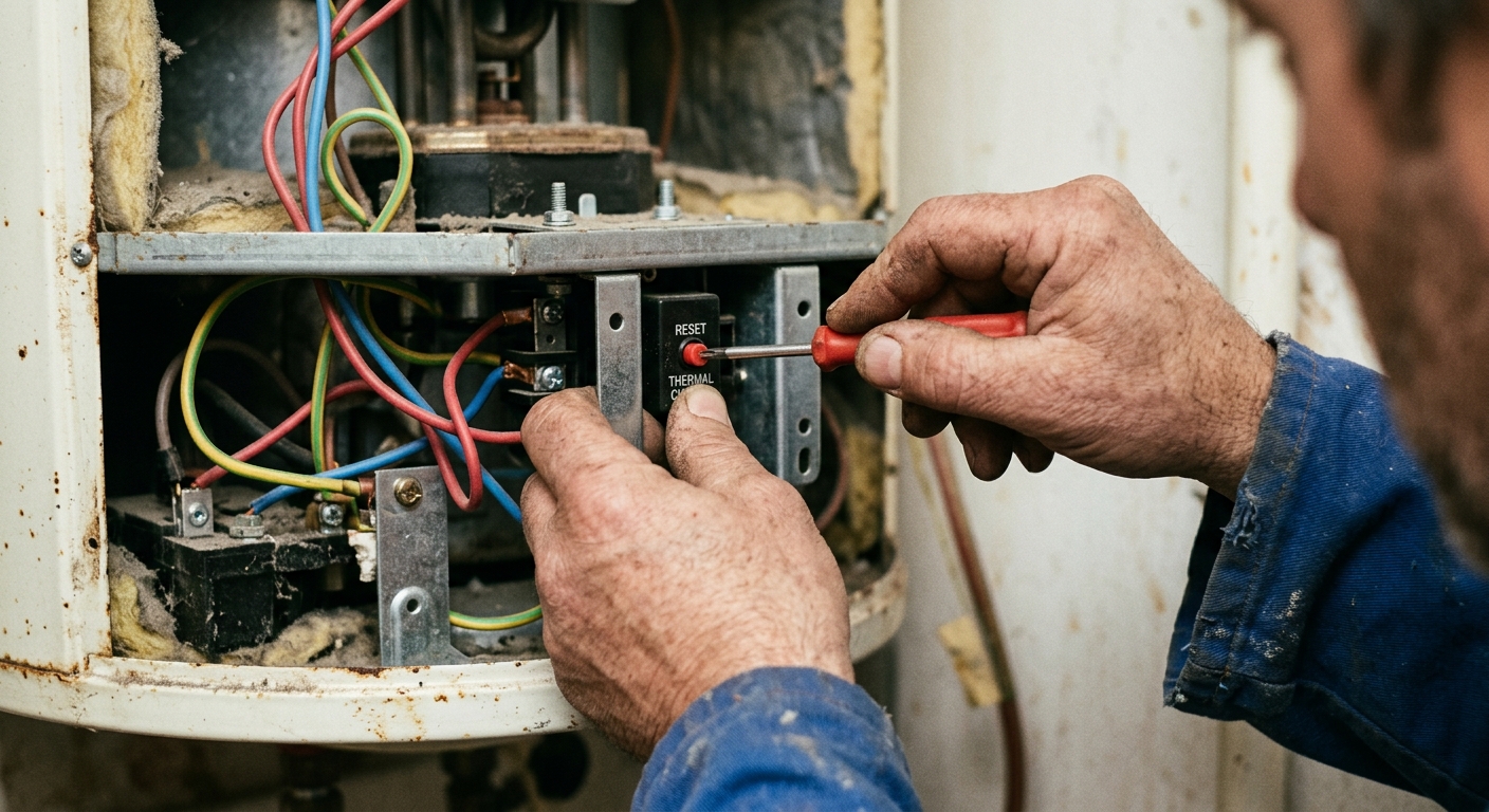 R&eacute;armement du thermostat de s&eacute;curit&eacute;