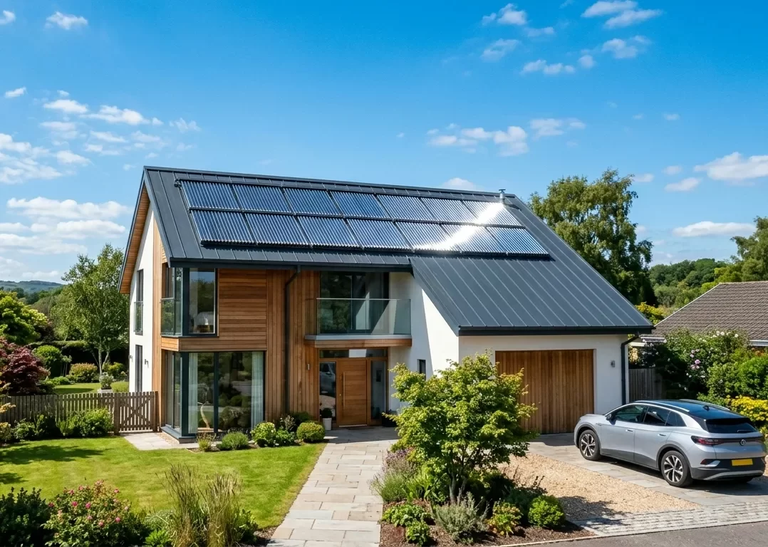 Installation de chauffe-eau solaire sur toiture